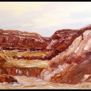 Peinture à l'huile paysages de rochers du parc de l'Arizona.